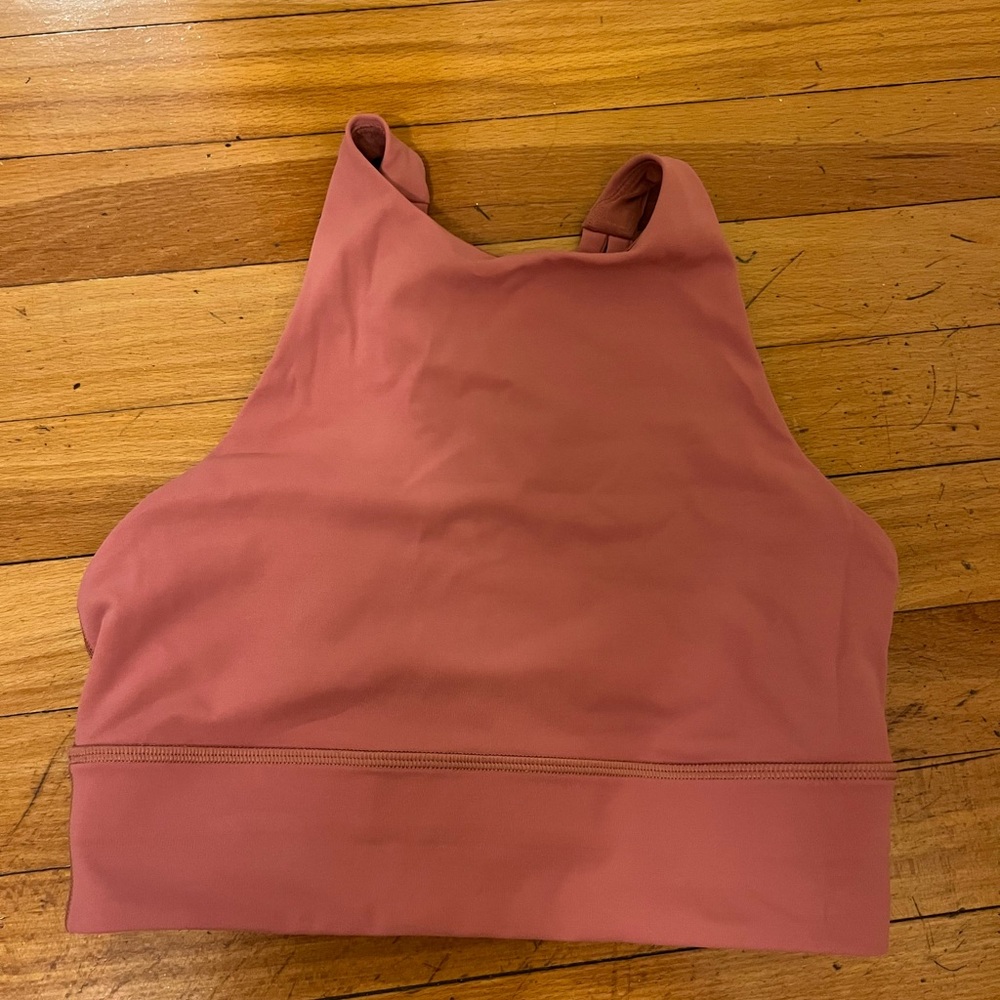 Lululemon Athletica Dusty Rose High Neck Sports Bra